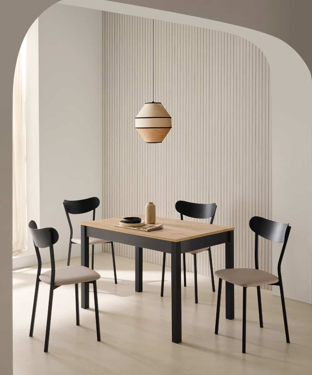 Juego de mesa y sillas de cocina moderna: cambia las reglas.