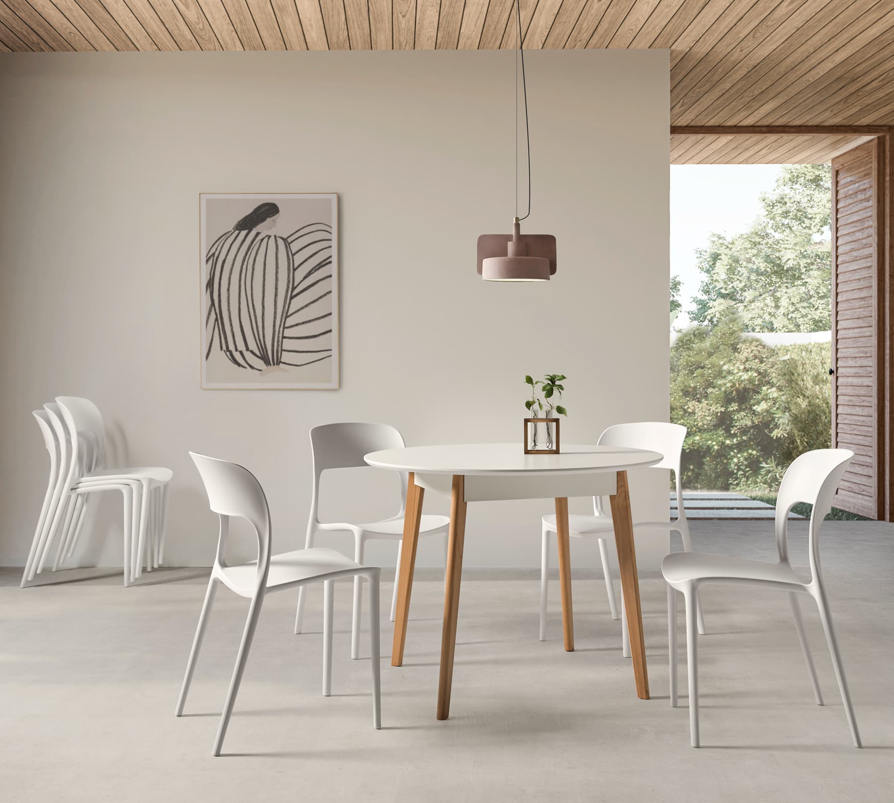 Comedores de estilo nórdico.