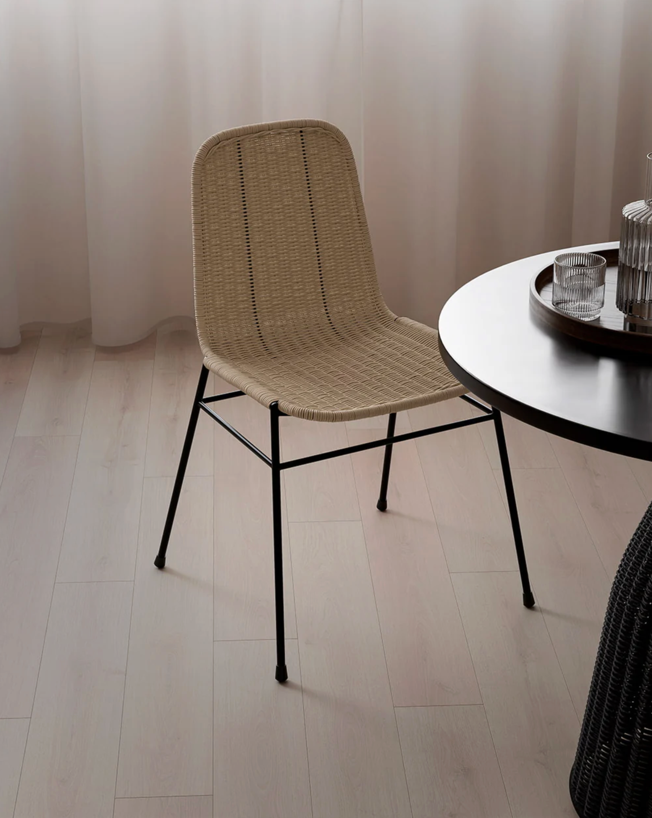 Silla de ratán Portinax