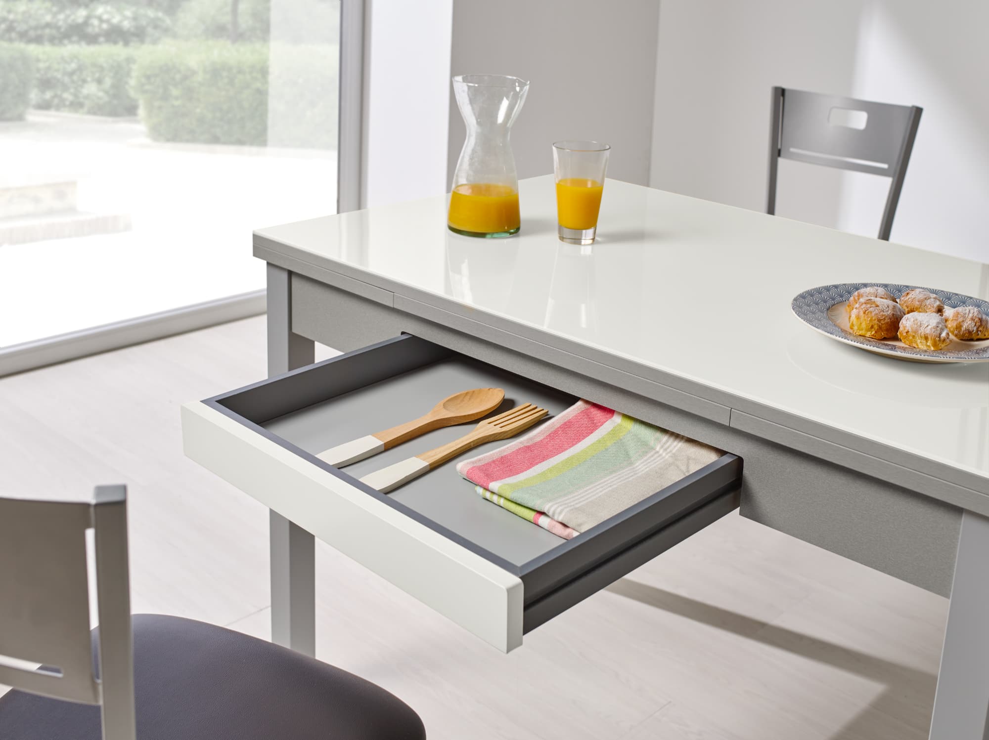 Mesa Aramo Cristal Extensible