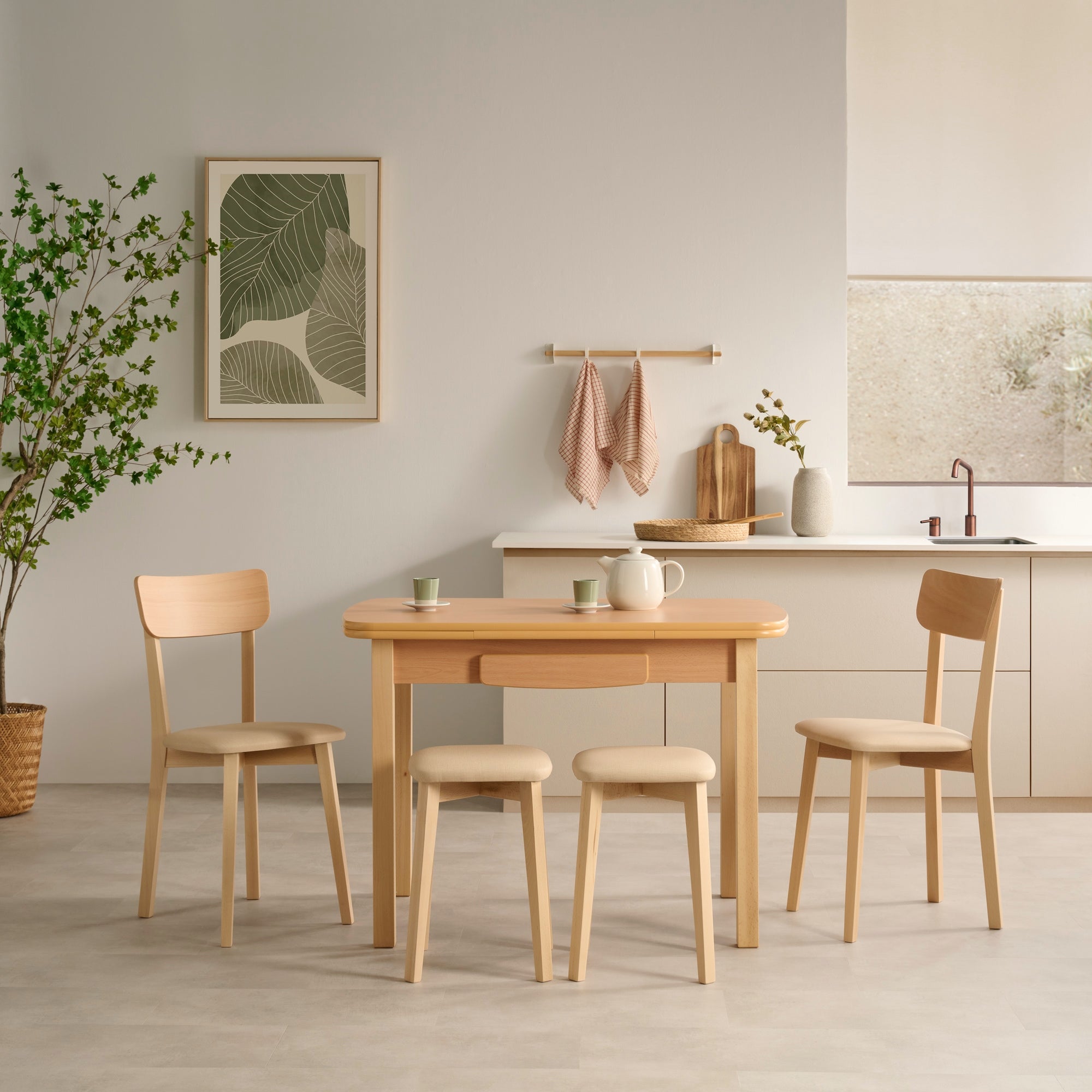 Mesa Florencia Natural Extensible