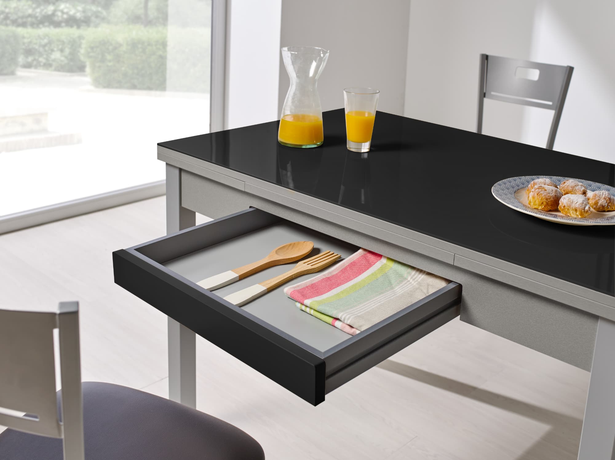 Mesa Aramo Cristal Extensible