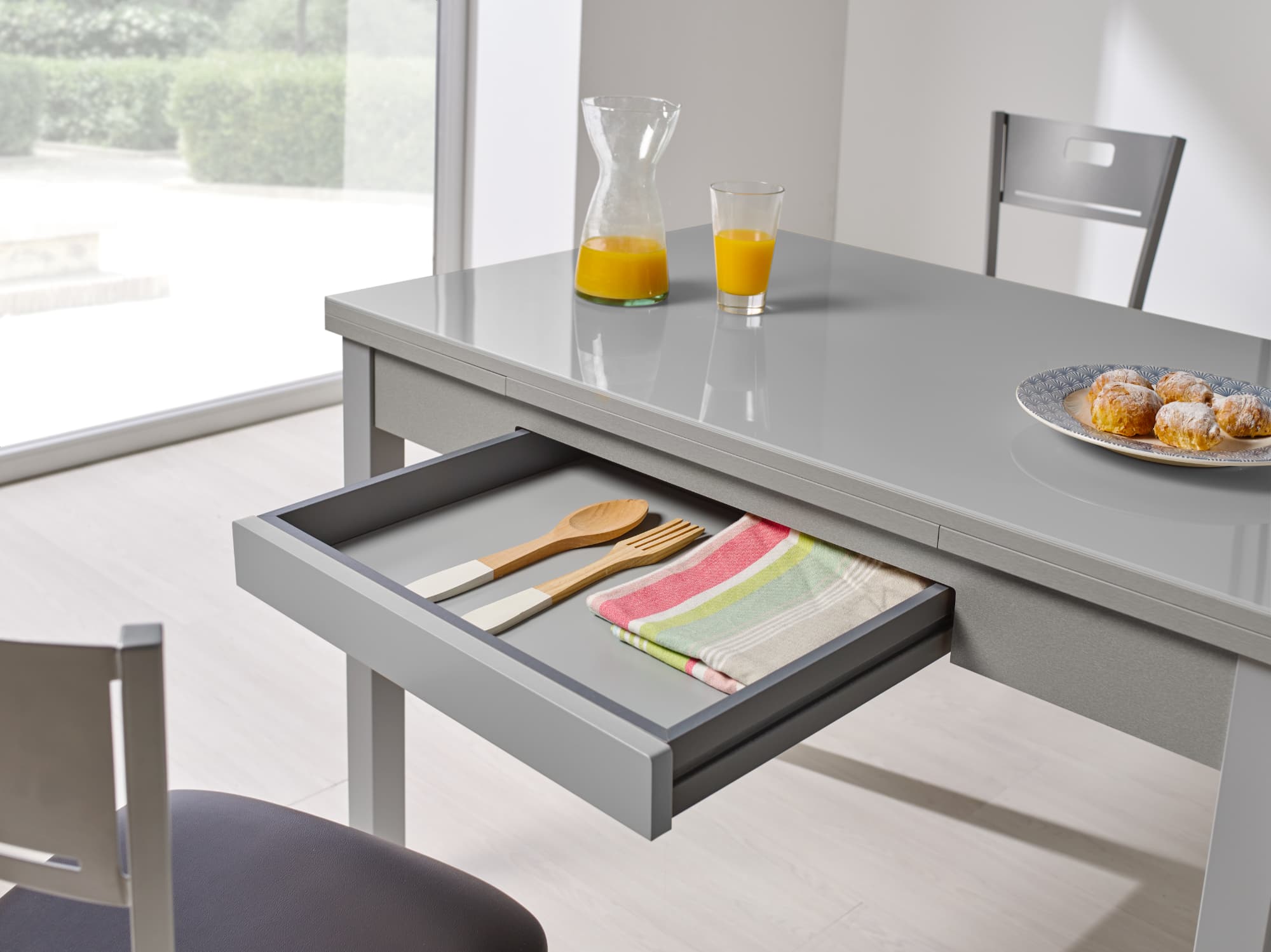 Mesa Aramo Cristal Extensible