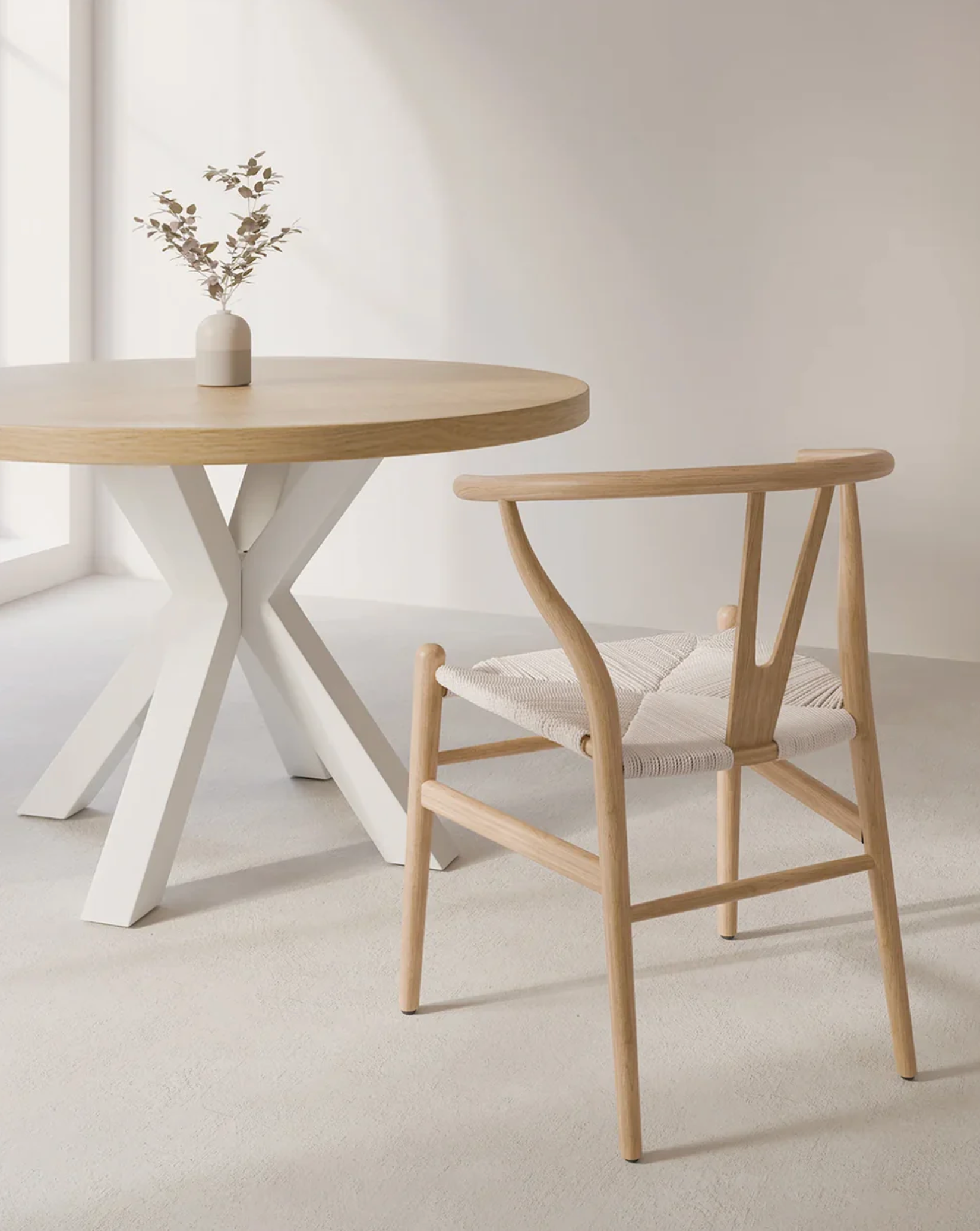 Silla de madera y enea Azores