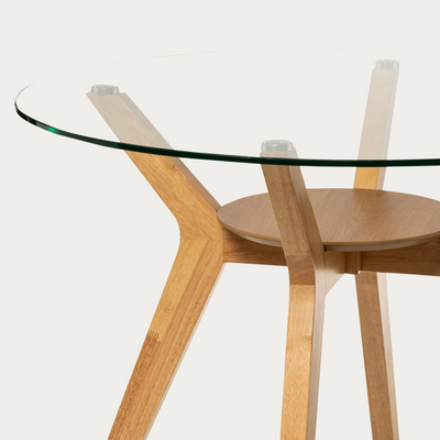 Mesa redonda de cristal Sintra