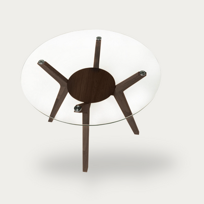 Mesa redonda de cristal Sintra