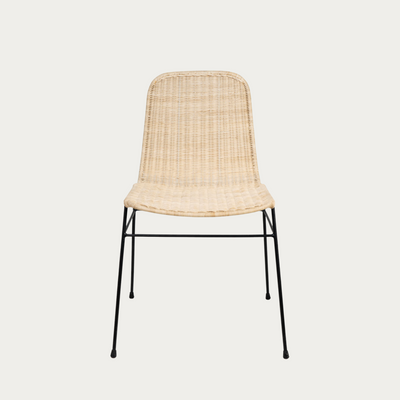 Silla de ratán Portinax