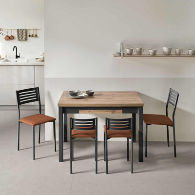 Taburete bajo con respaldo Aldem