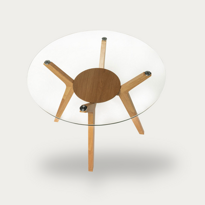 Mesa redonda de cristal Sintra