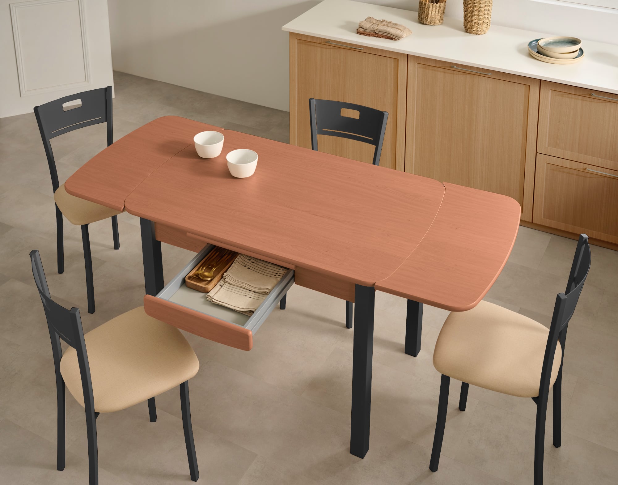 Mesa Viena Natural Extensible