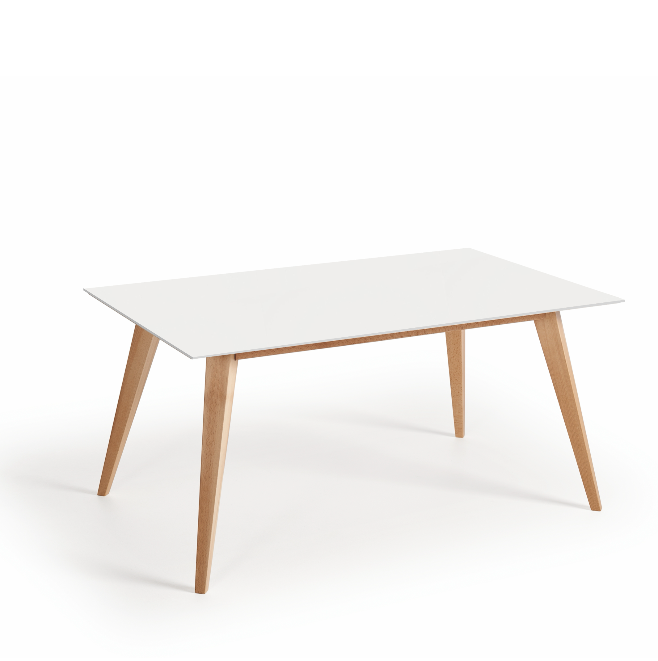 Mesa de madera con encimera blanca