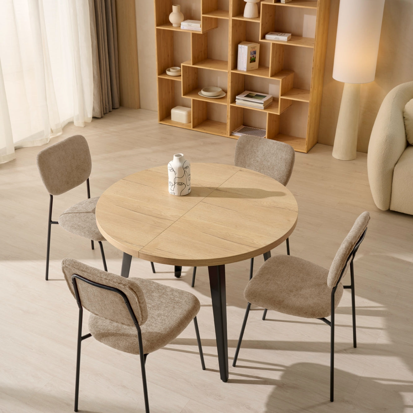 Taula Rodona Extensible 100cm Atenes
