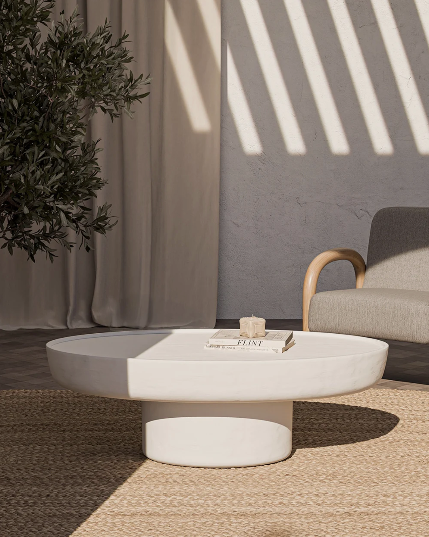 Mesa de centro ovalada Umber