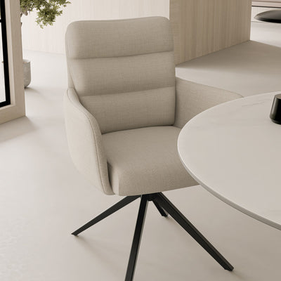 Silla giratoria de comedor Kabú